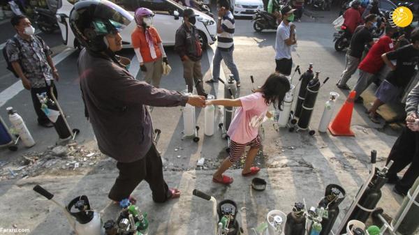 (تصاویر) بحران کمبود اکسیژن در اندونزی